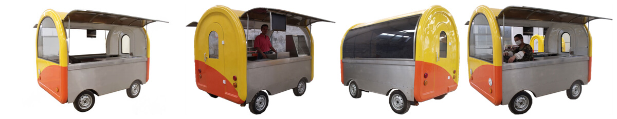 Electric Four wheel Food Cart Introduction