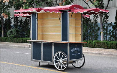 Roman-Holiday-C Food Push Cart
