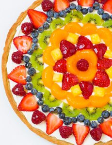 fruit pizza with cream cheese