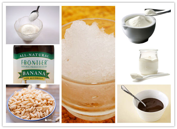 ingredients for making ice scramble