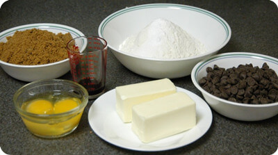 ingredients of chocolate chip cookies