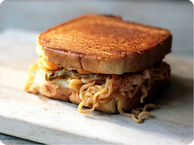 kimchi ramen grilled cheese