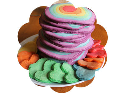 rainbow pancakes by wundrla