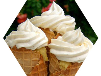 vanilla ice cream cone
